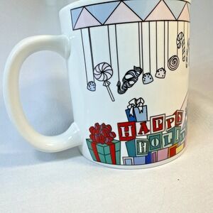 Disneyland Its a Small World Happy Holidays Christmas Mug Disney 4.5"H 18oz